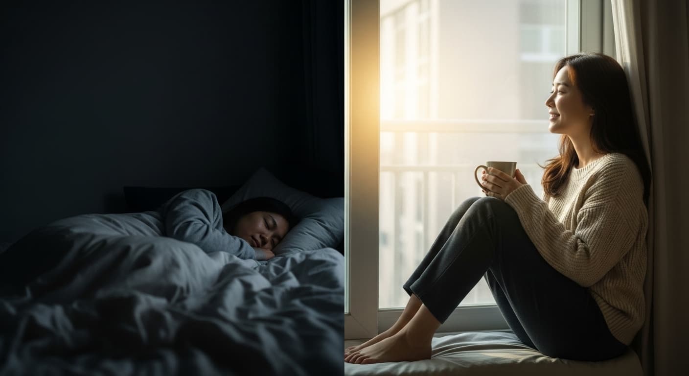 "밤에 잠 못 드는 당신, 혹시 '계절' 때문?" 햇빛이 사라지면 잠도 사라진다! - 추천 솔루션